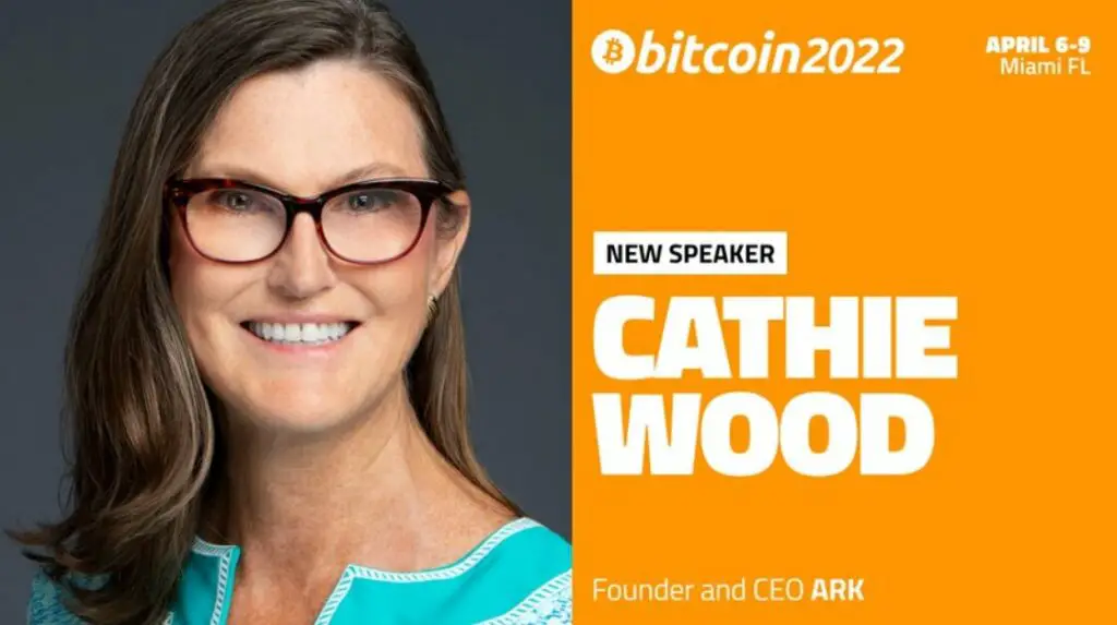 Cathie Wood founder and CEO of ARK Investment Management Bitcoin Miami 2022 Speaker