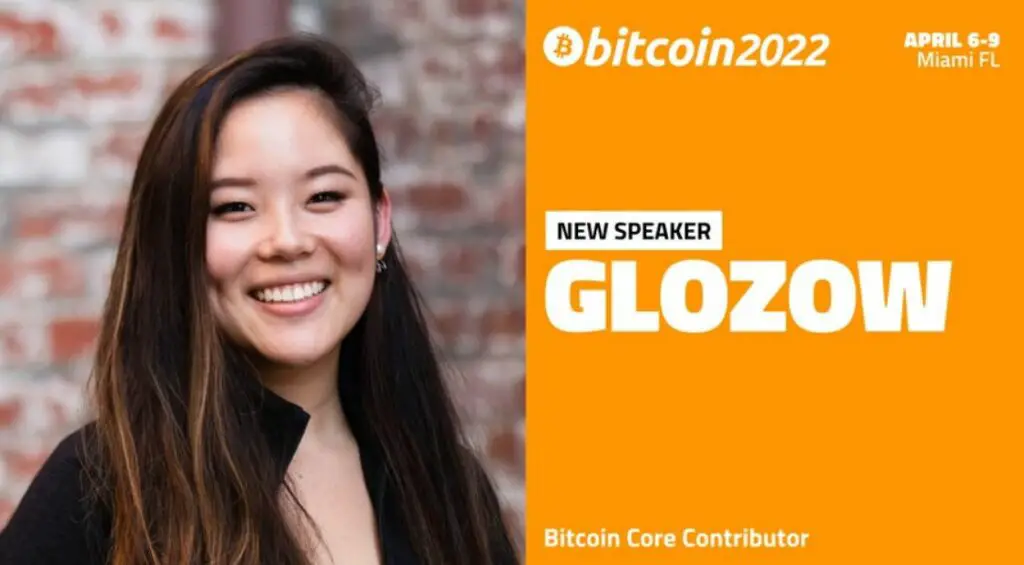 Gloria Zhao Bitcoin Speaker 2022