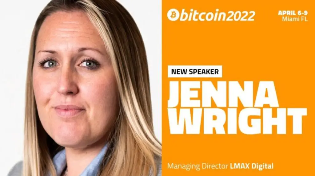 Jenna Wright managing director of LMAX Digital Bitcoin Miami 2022 Speaker