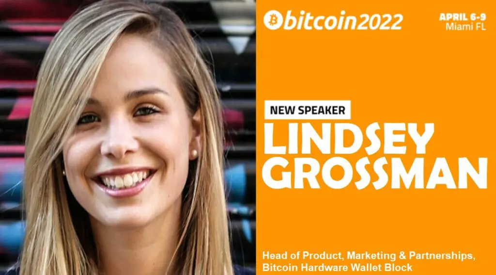 Lindsey Grossman Bitcoin Speaker 2022 Miami